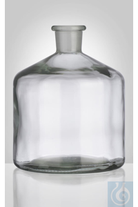 Fles voor buret, helder, 2000 ml, NS 29/32, afm. Ø 160 x H 200 mm, zonder glazen stop, kalk-soda...